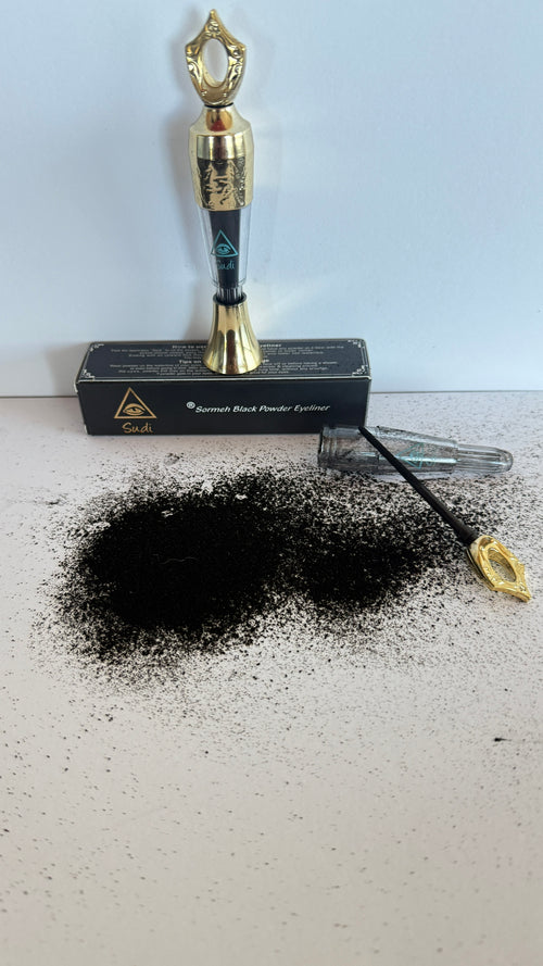 Sormeh - Sudi ®Sormeh Black Powder liner – Lab Tested - Made in USA |  U.S. FDA MoCRA Facility Registered - U.S. FDA MoCRA PRODUCT LISTED  | Sudi ®Sormeh Black Powder Eyeliner